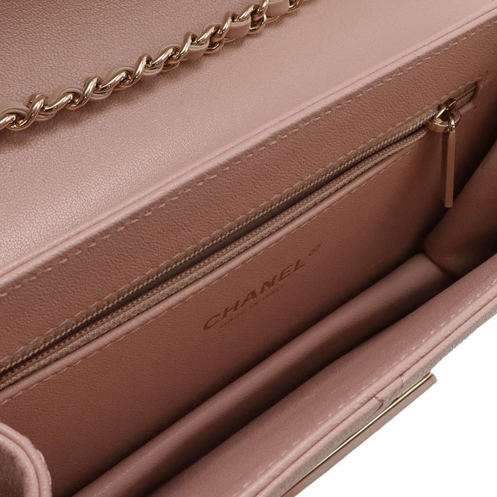 Chanel Mini Quilted Sheepskin Beauty Lock Flap Pink Leather Very good condition - Inside View