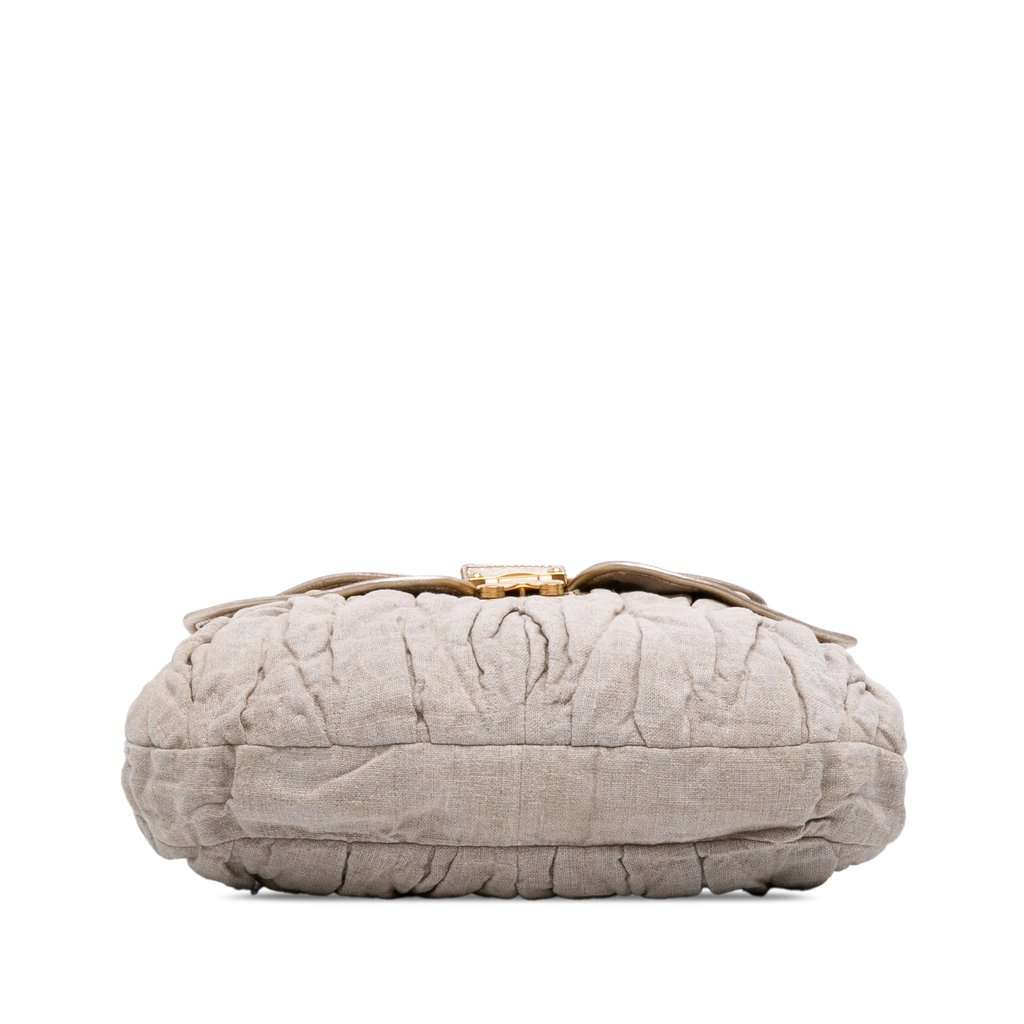 Miu Miu Matelasse Canvas Coffer Satchel Beige Good condition - Inside View
