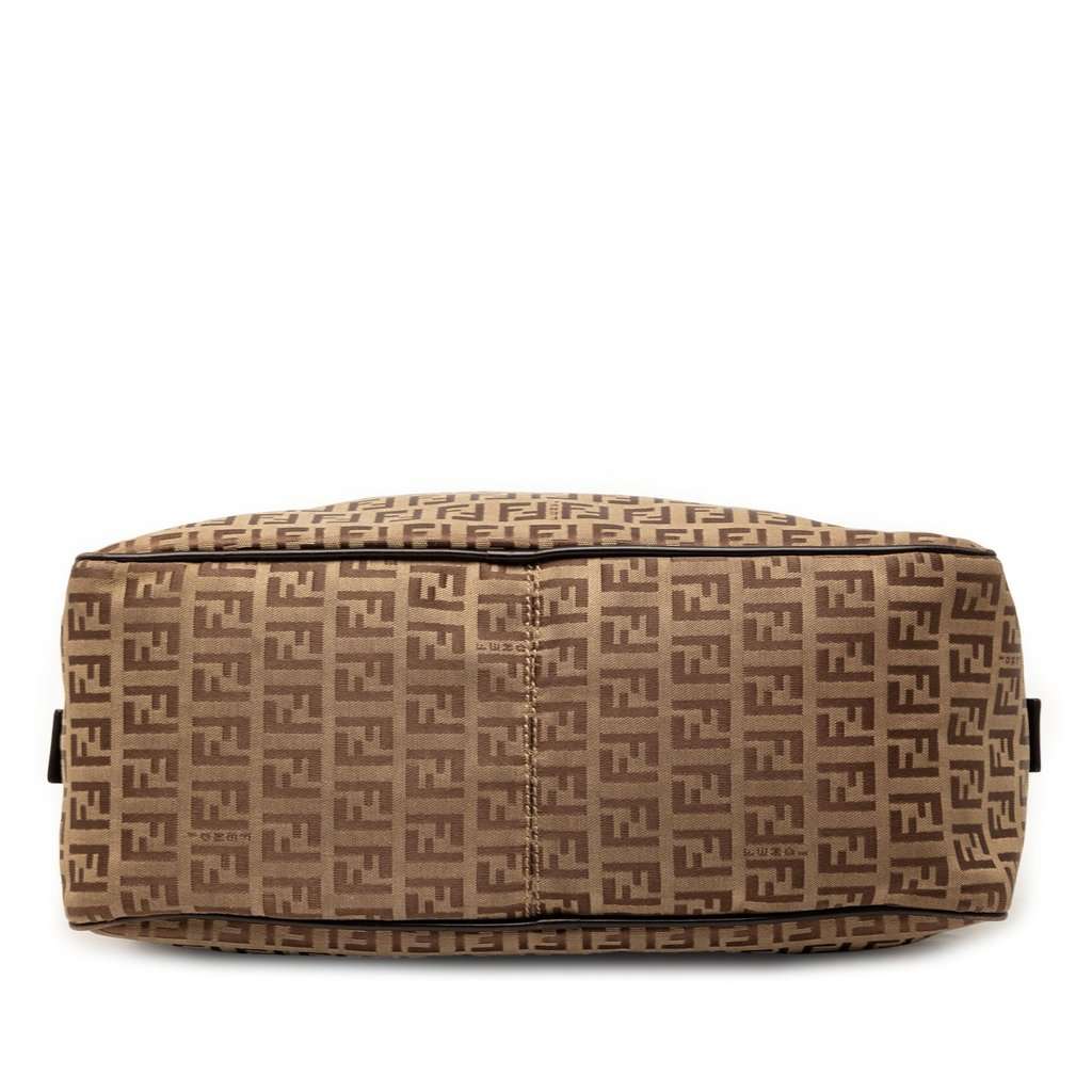 Fendi Zucchino Canvas Shoulder Bag Beige Good condition - Inside View