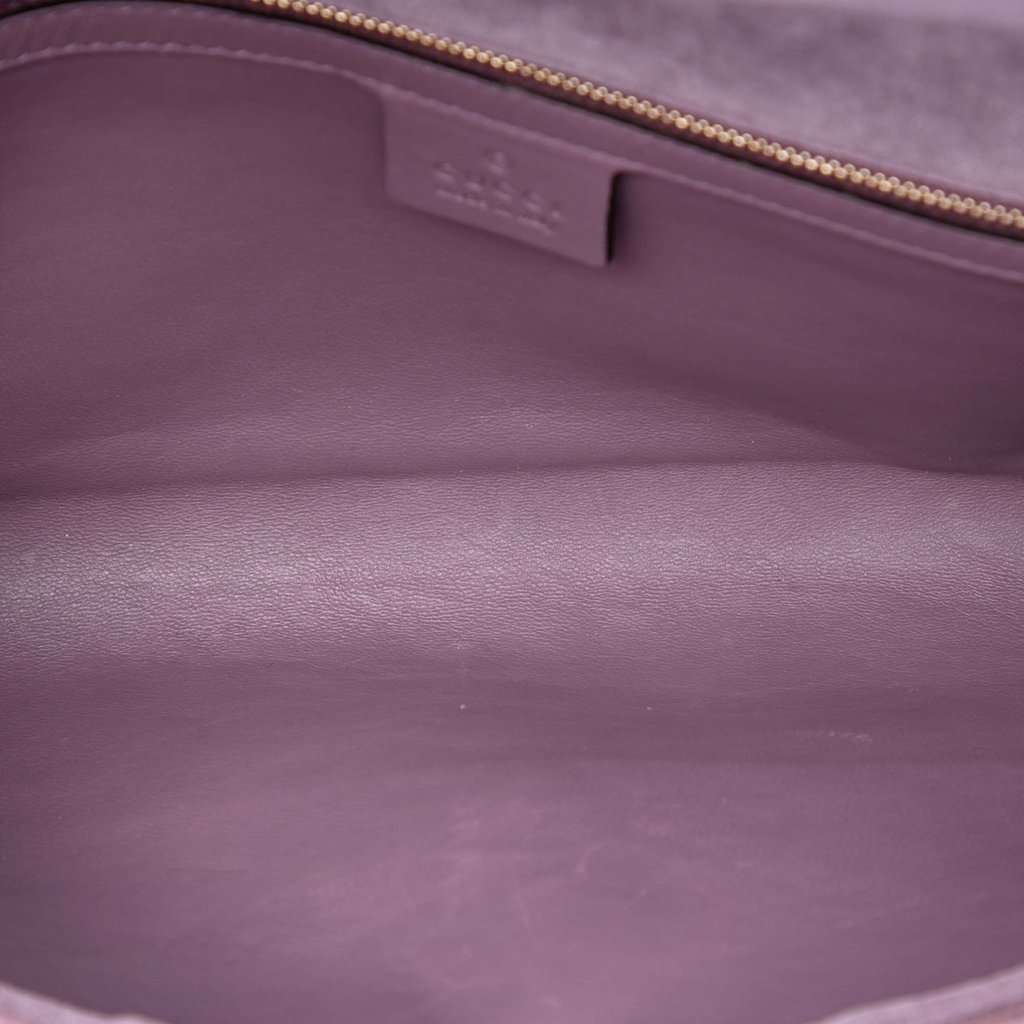 Gucci Microguccissima Patent Broadway Clutch Pink Leather Very good condition - Model View