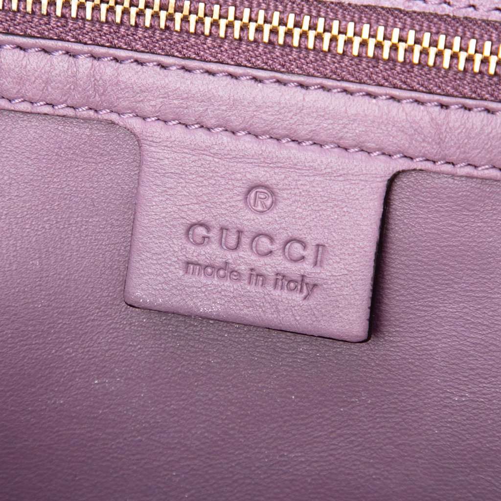 Gucci Microguccissima Patent Broadway Clutch Pink Leather Very good condition - Box View