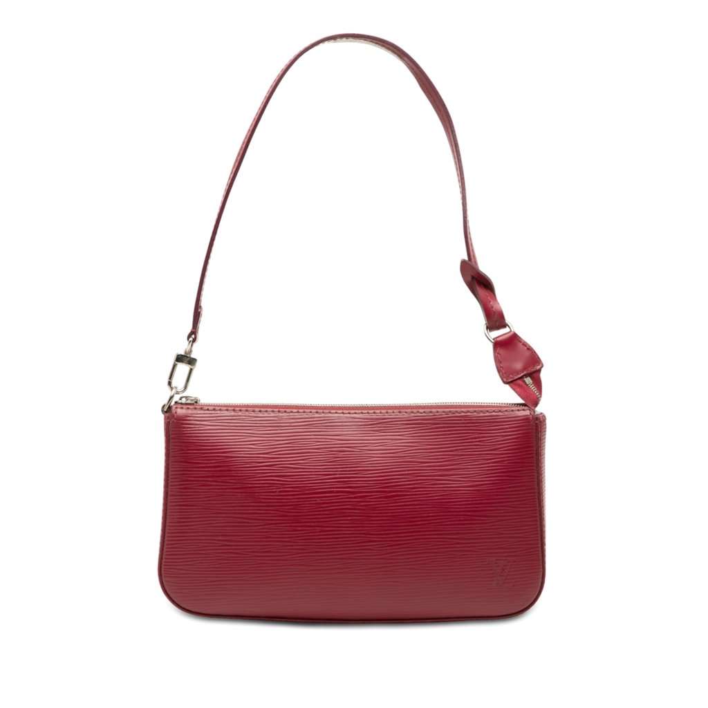 Louis Vuitton Epi Pochette Accessoires Red Leather Good - Front View