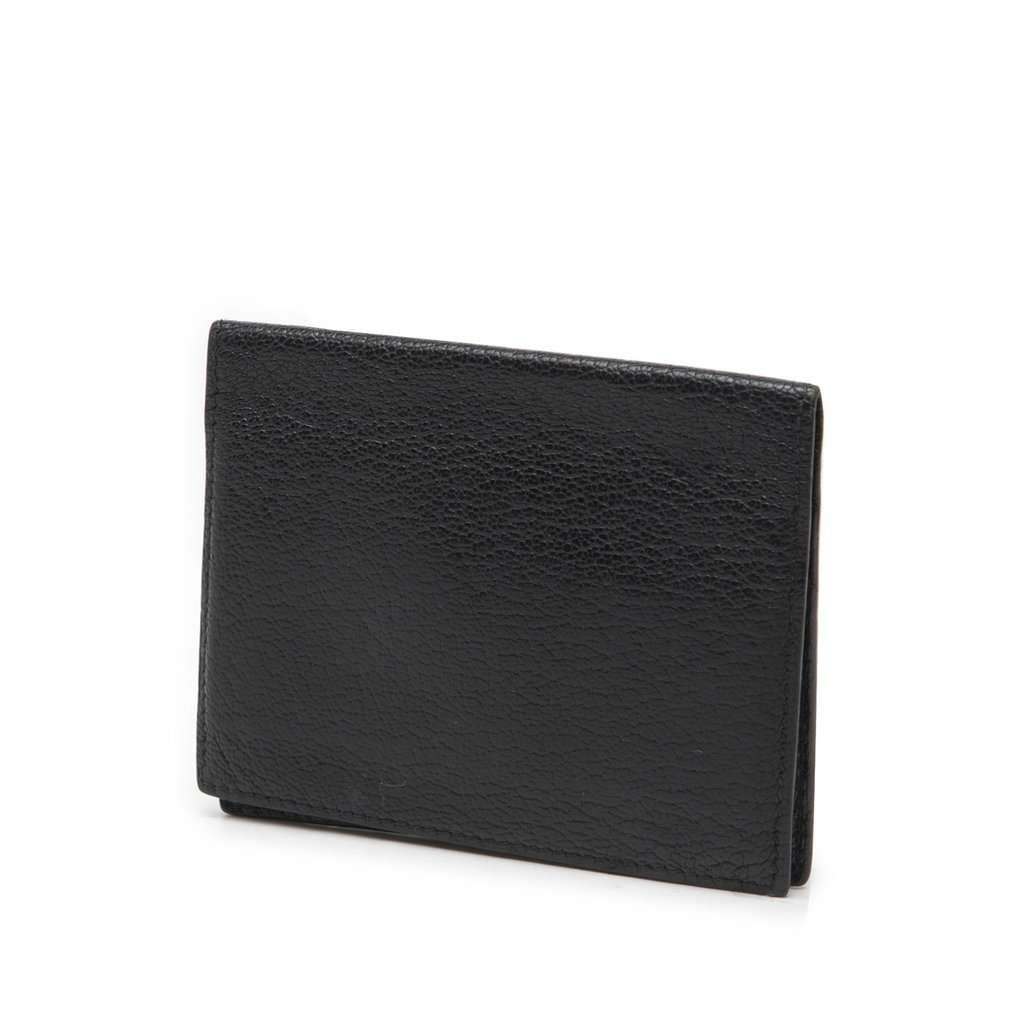 Hermès Chevre Mysore Evelyne Card Holder Black Leather Very good - Back View