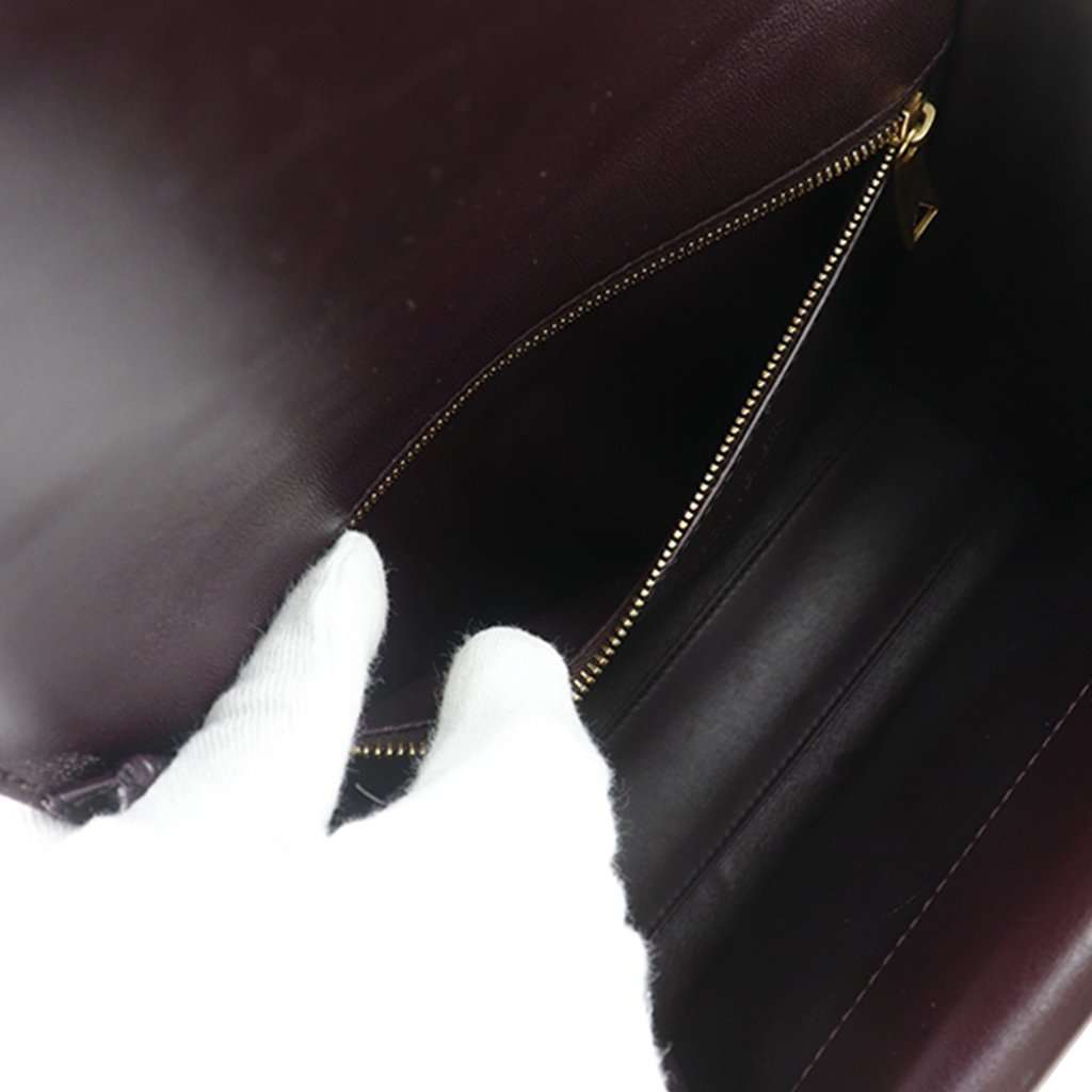 Bottega Veneta Leather The Clip Crossbody Purple Leather Very good condition - Box View