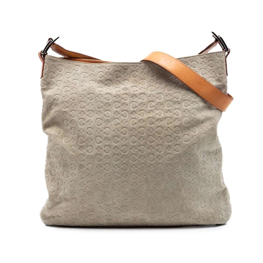 Celine C Macadam Suede Crossbody Camel Leather Very good condition - Front View