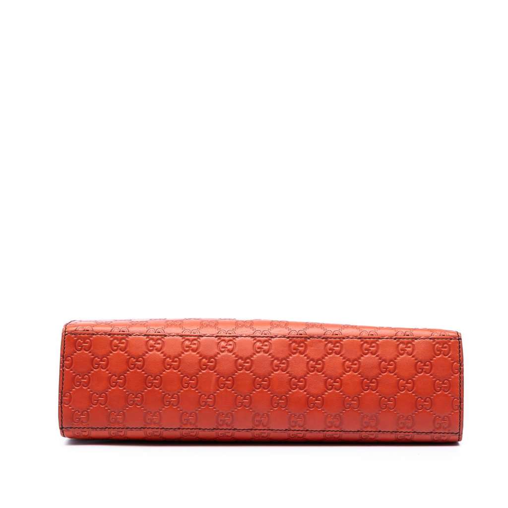 Gucci Large Guccissima Emily Shoulder Bag Orange Leather Very good condition - Inside View