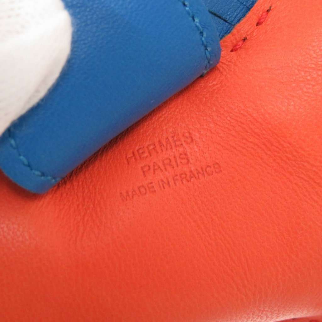 Hermès Milo Lambskin Grigri Rodeo Bag Charm MM Orange Leather Very good condition - Inside View