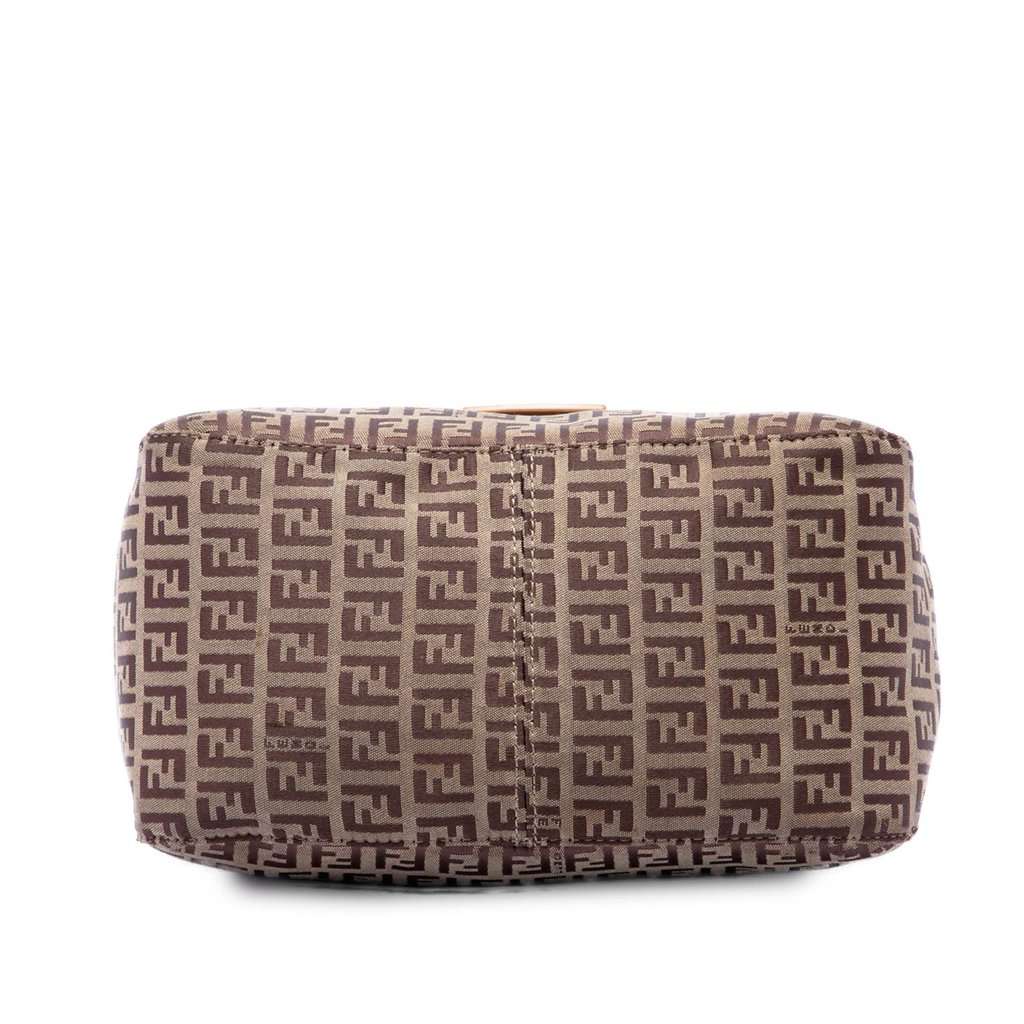 Fendi Zucchino Canvas Double Flap Mamma Brown Very good condition - Inside View
