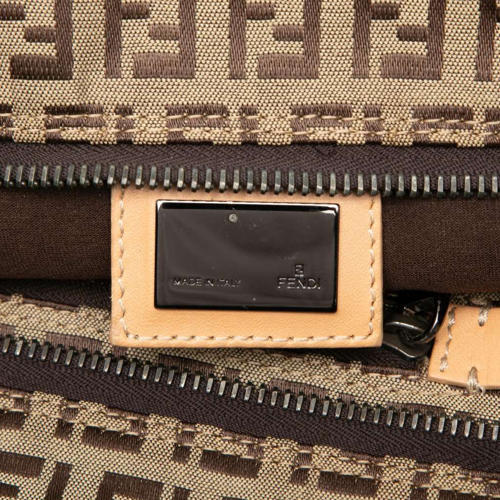 Fendi Zucchino Canvas Tote Brown Very good - Box View