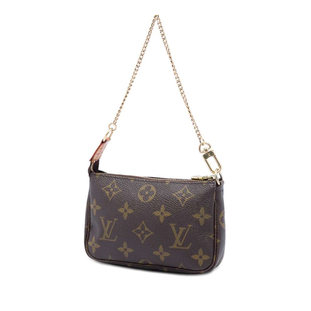 Louis Vuitton Monogram Mini Pochette Accessoires Brown Very good - Back View