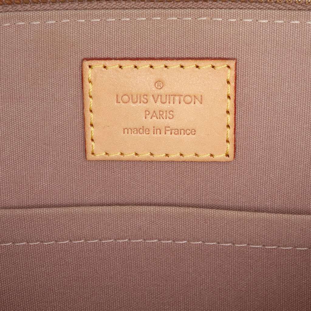 Louis Vuitton Monogram Vernis Alma BB Gold Leather Very good - Box View