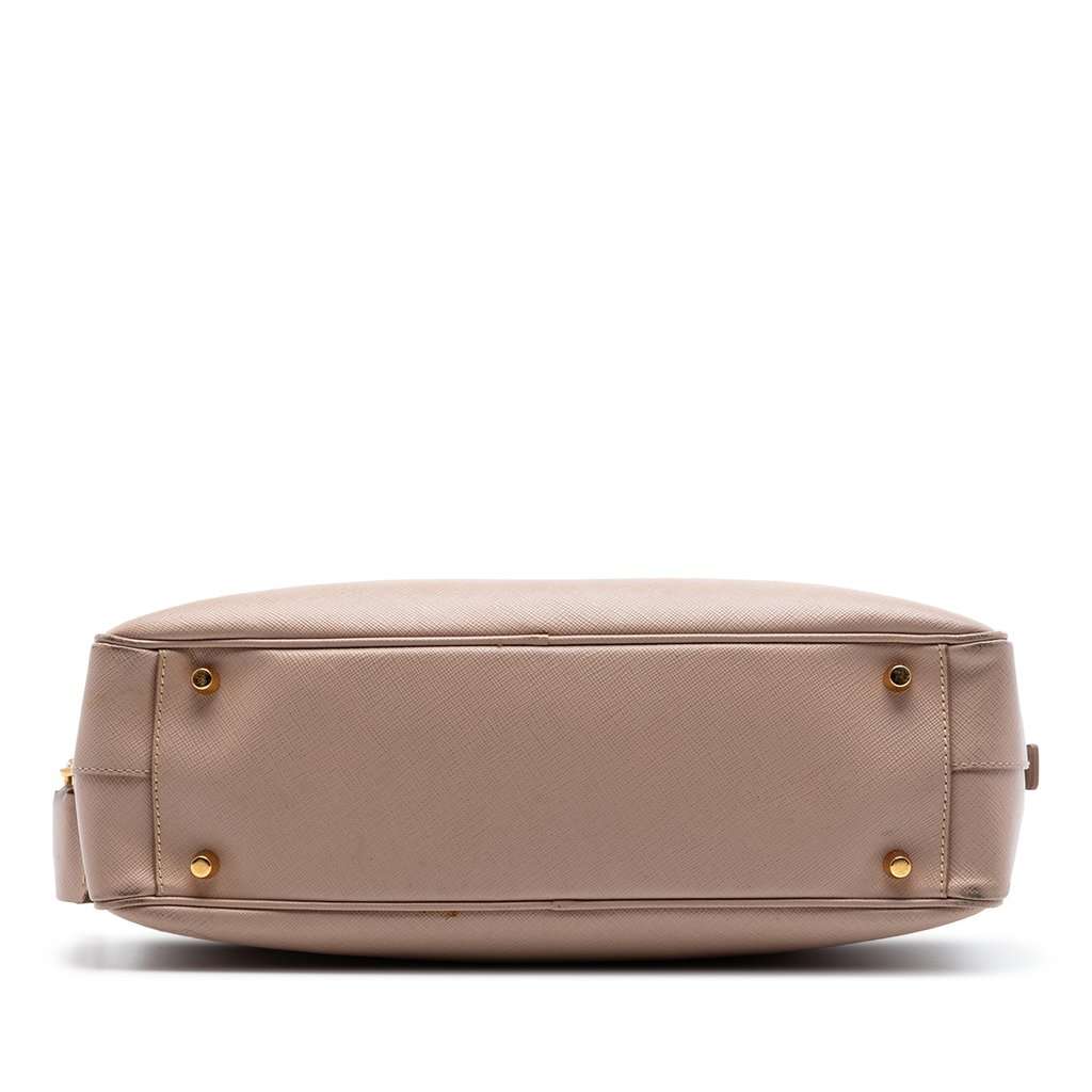 Prada Saffiano Lux Bauletto Satchel Beige Leather Very good condition - Inside View
