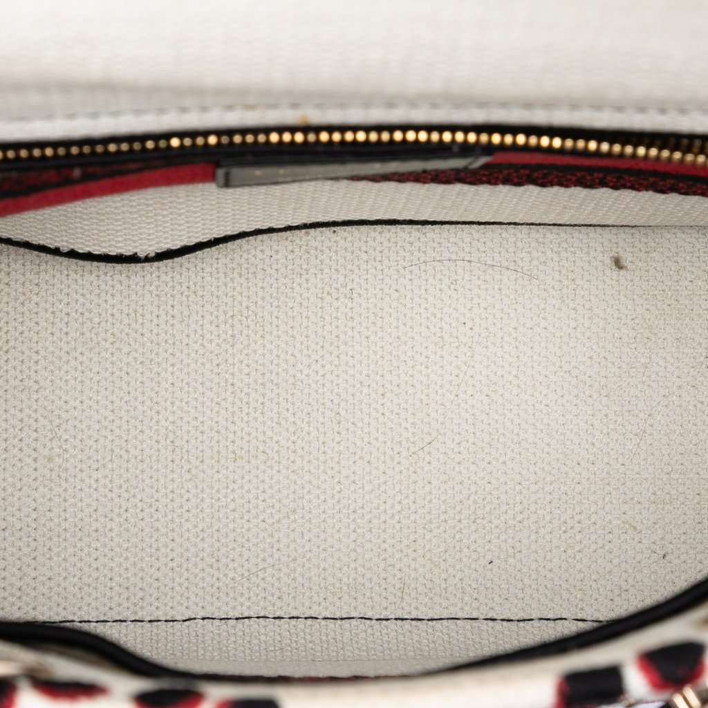 Dior Medium Embroidered Canvas Cupidon Lady D Lite White Very good condition - Model View