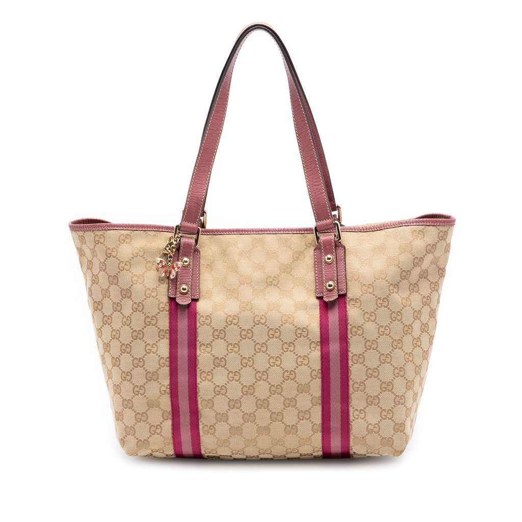 Gucci Large GG Canvas Jolicoeur Tote Beige Very good - Front View