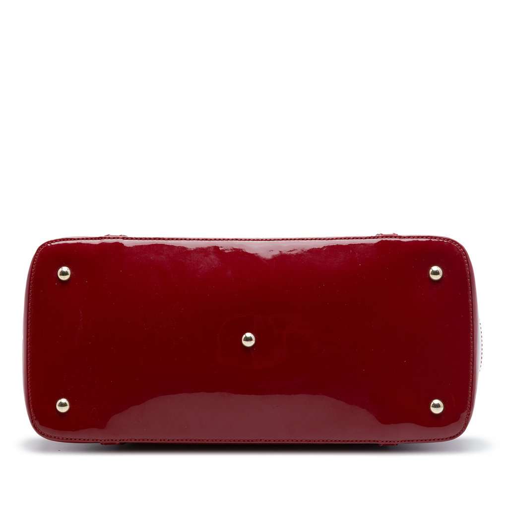 Gucci Large Microguccissima Patent Nice Dome Satchel Red Leather Very good - Inside View
