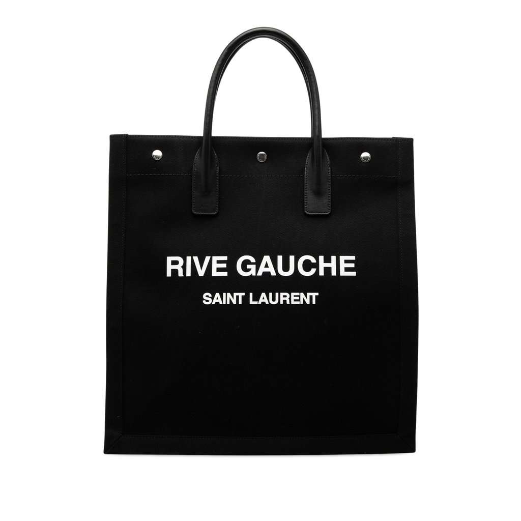 Saint Laurent Canvas Rive Gauche North South Tote Black Very good condition - Front View
