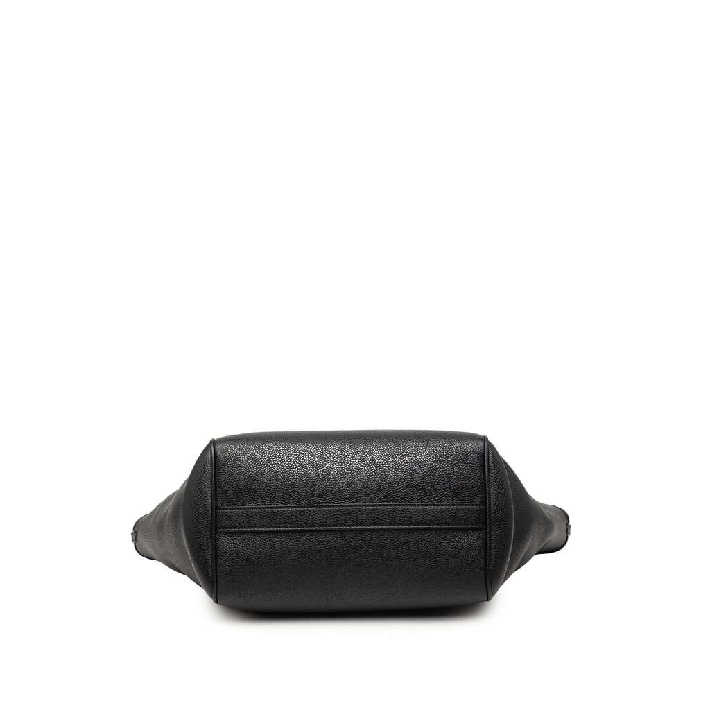 Celine Small Grained Calfskin Folded Cabas Tote Black Leather Very good condition - Inside View