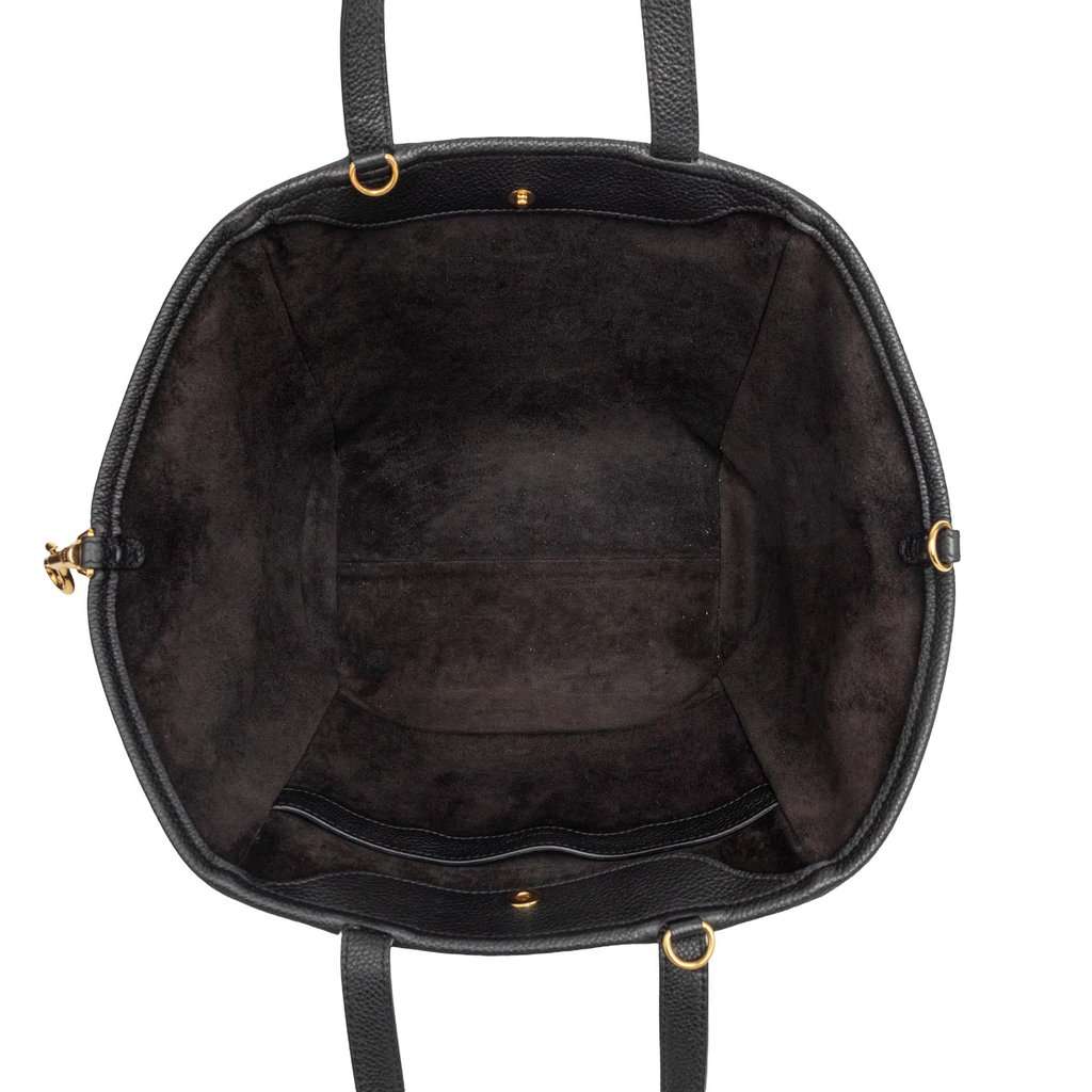 Celine Small Grained Calfskin Folded Cabas Tote Black Leather Very good condition - Model View