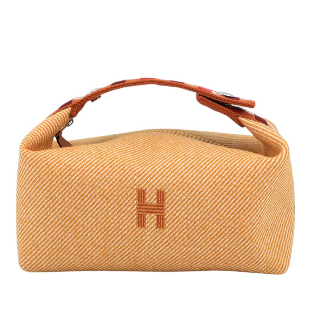 Hermès Small Wool Bride a Brac Au Carre Case Orange Very good - Front View