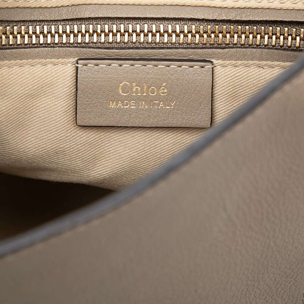 Chloé Small Calfskin and Suede Faye Backpack Brown Leather Very good condition - Box View