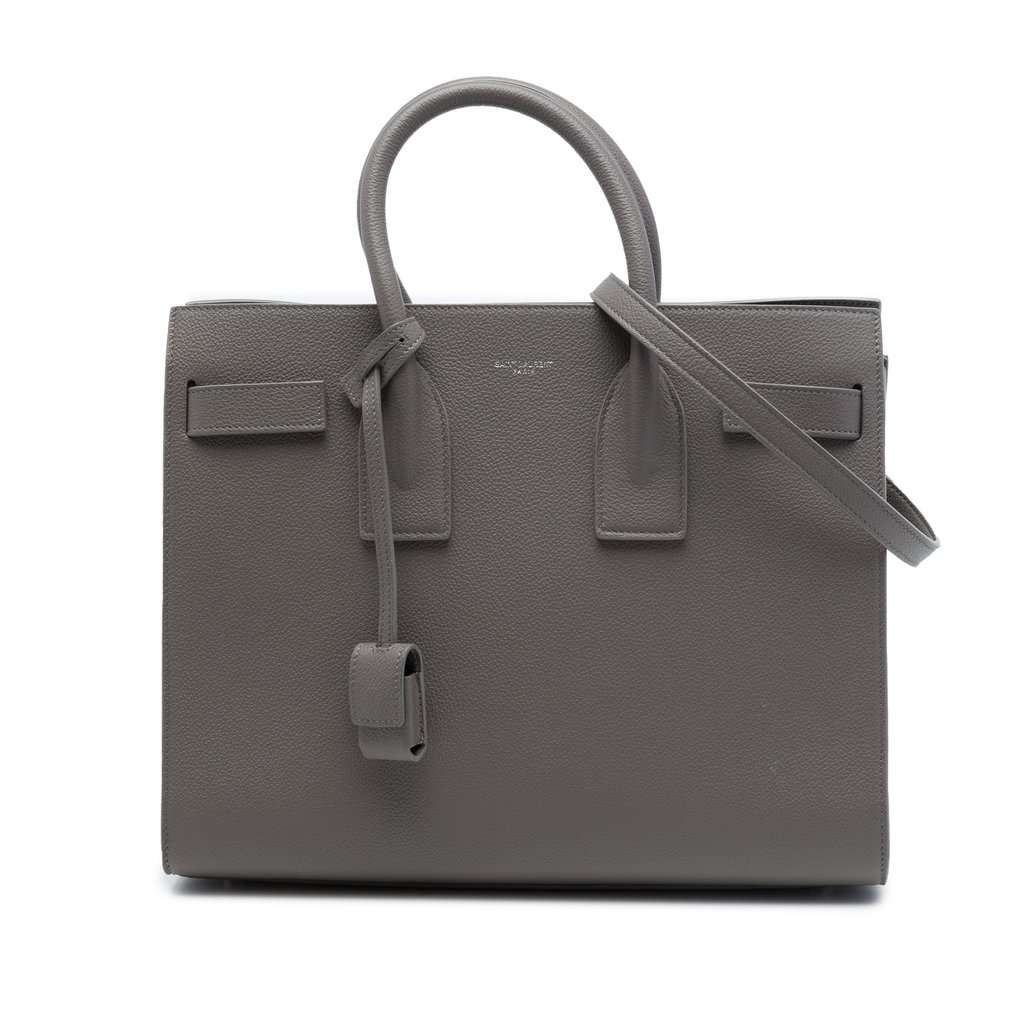 Saint Laurent Small Grained Calfskin Sac De Jour Satchel MultiColor Leather Very good - Front View