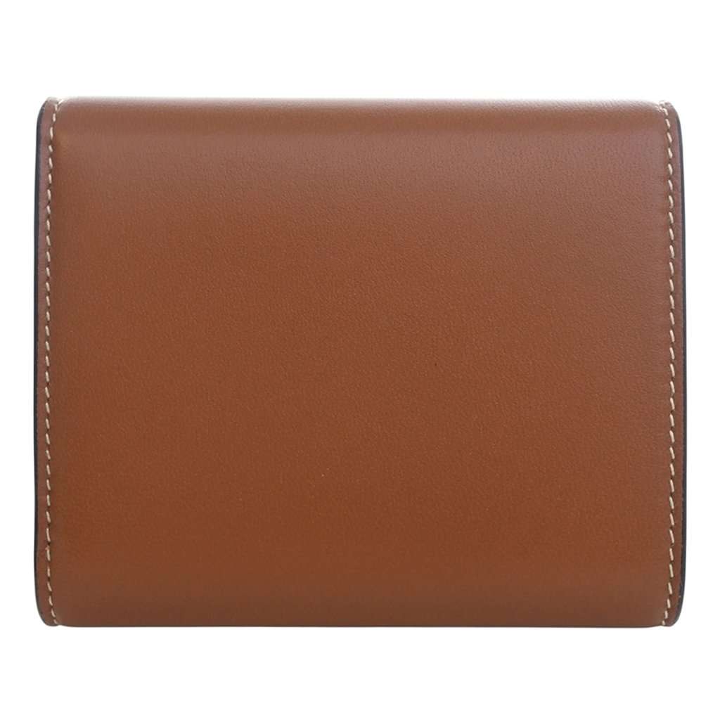 Celine Shiny Calfskin Triomphe Flap Small Wallet Brown Leather Very good condition - Model View