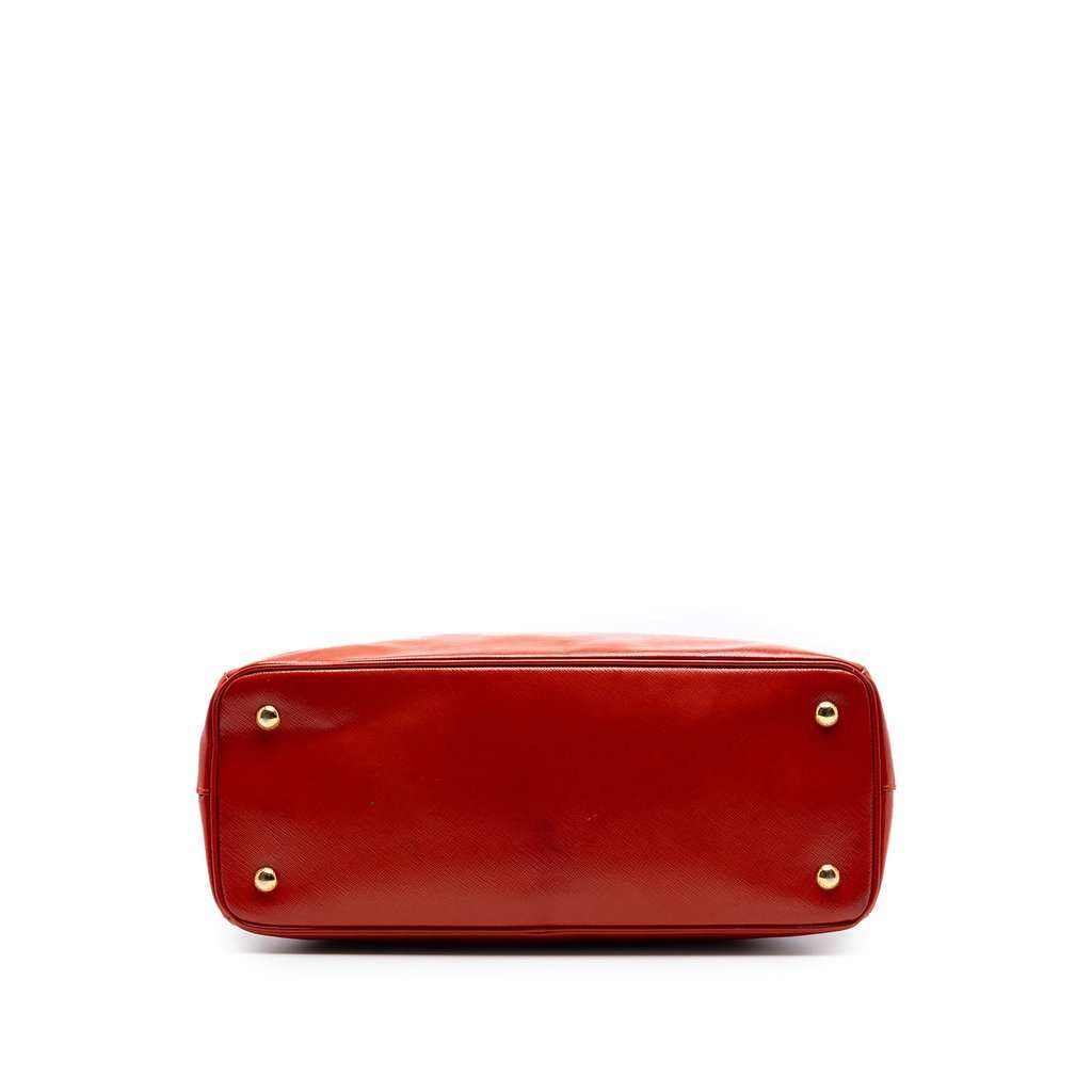 Prada Large Saffiano Vernice Galleria Satchel Orange Leather Very good condition - Inside View