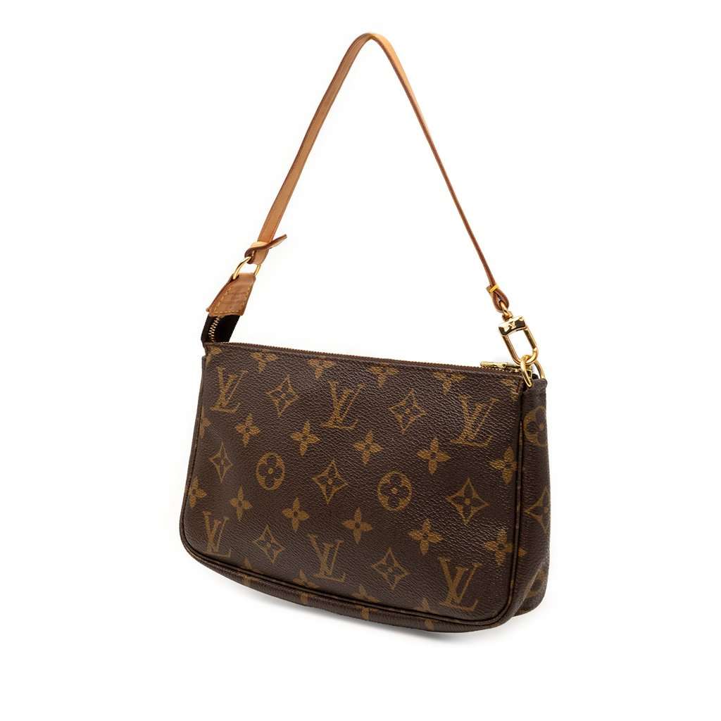 Louis Vuitton Monogram Pochette Accessoires Brown Very good - Back View