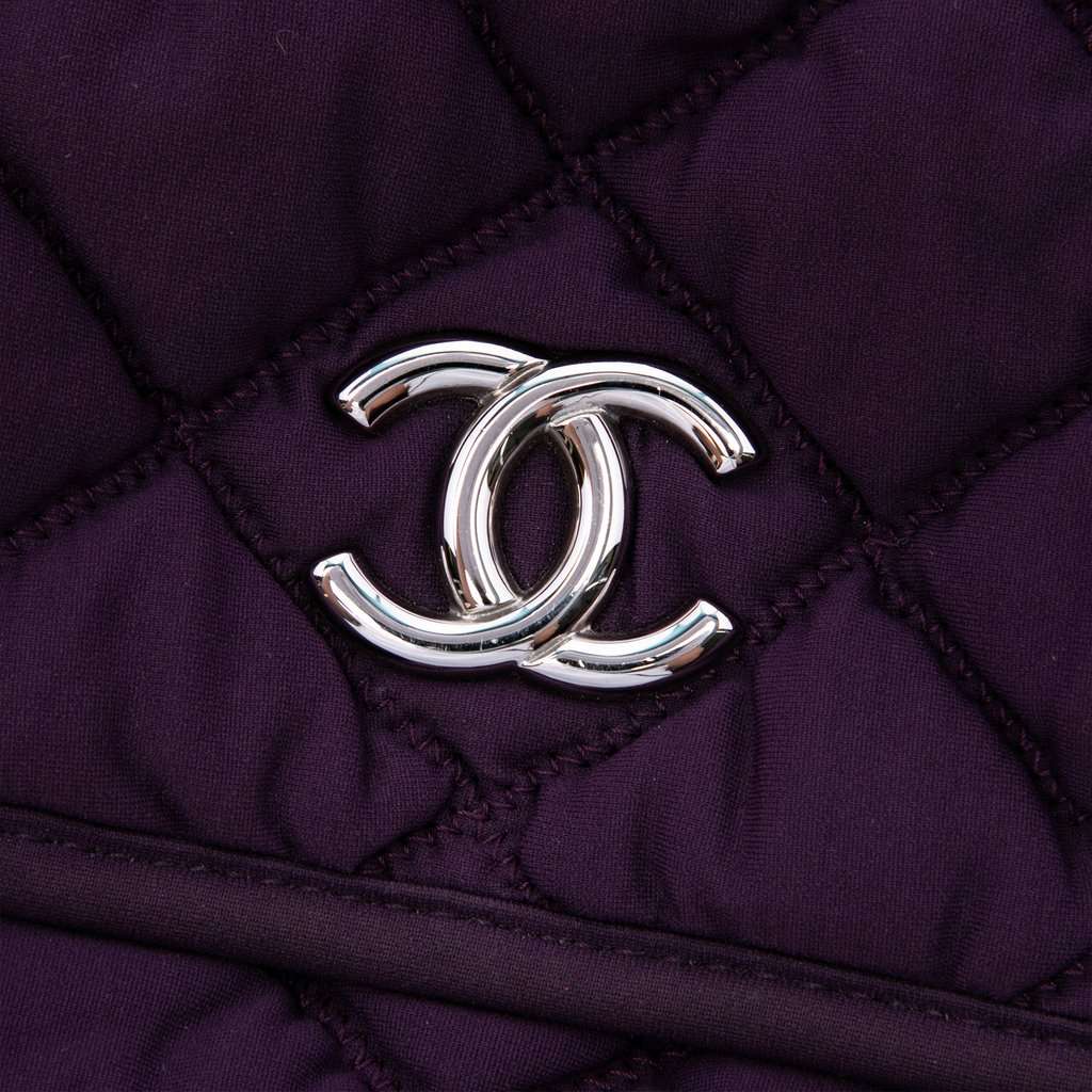 Chanel Small Quilted Nylon Bubble Flap Purple Very good - Box View
