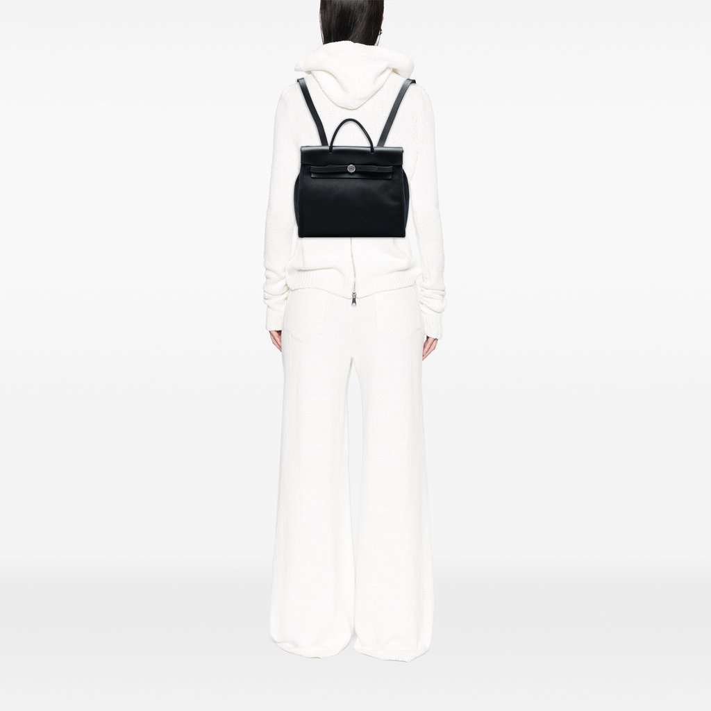 Hermès Toile Herbag Backpack PM Black Very good - Box View