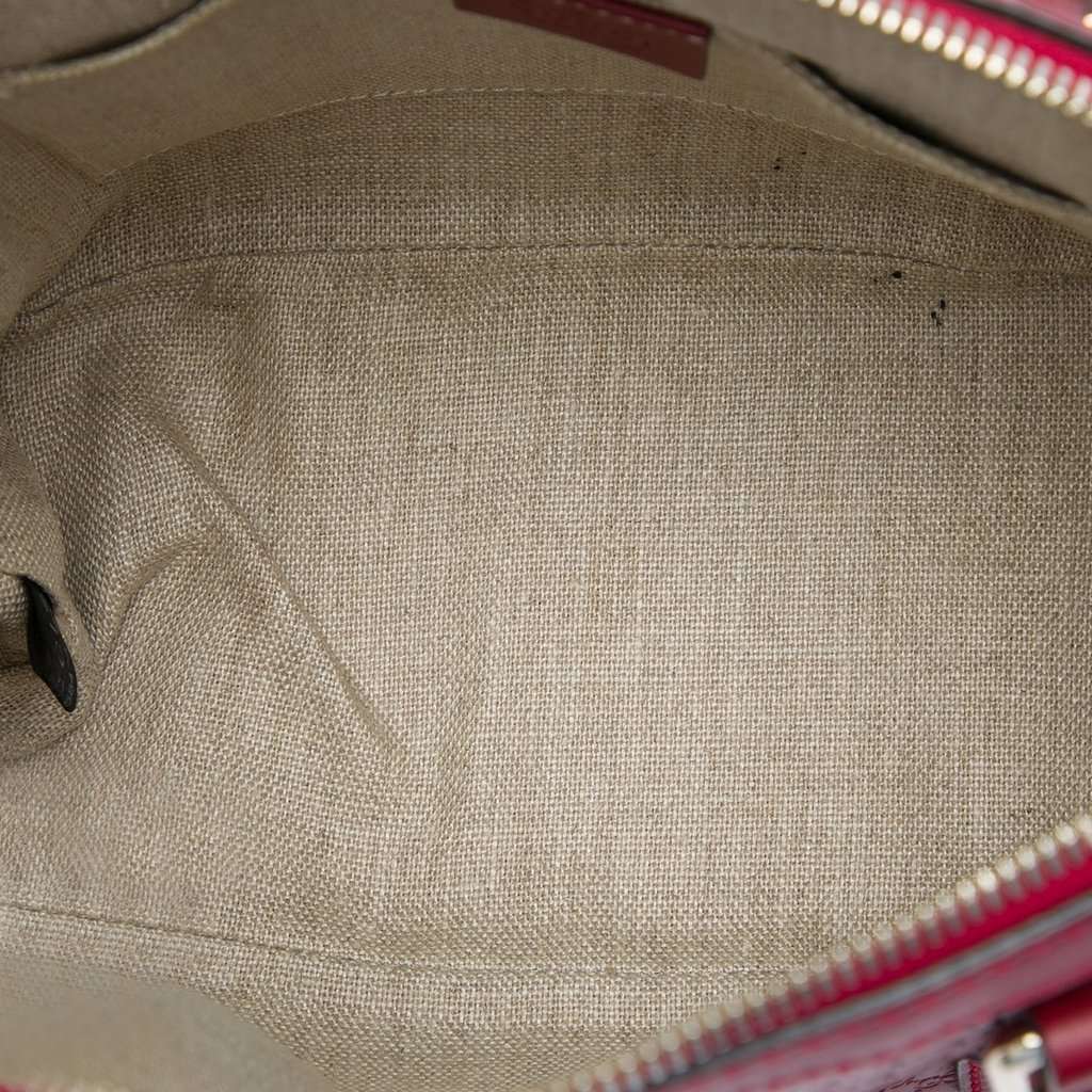 Gucci Mini Microguccissima Dome Satchel Red Leather Very good - Model View