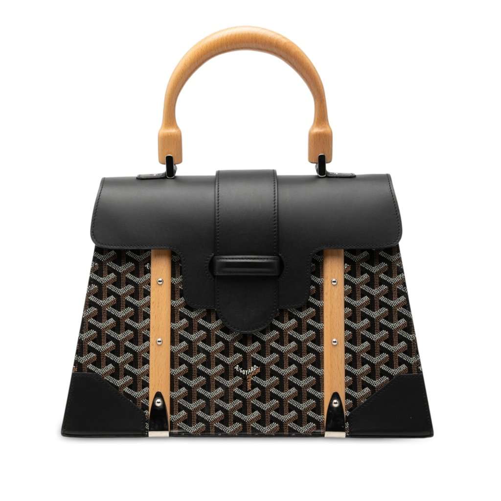 Goyard Goyardine Saigon Structured MM Black Very good - Front View