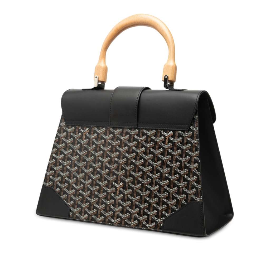 Goyard Goyardine Saigon Structured MM Black Very good - Back View