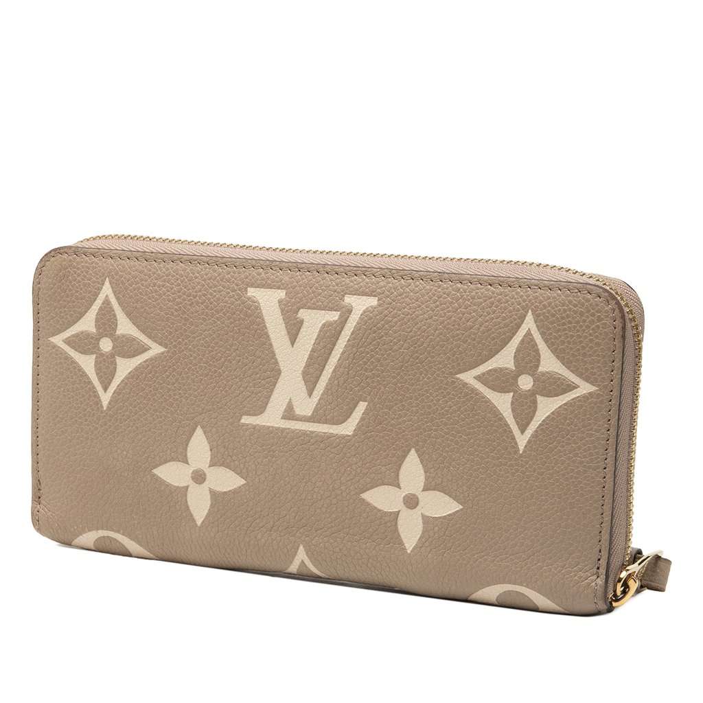 Louis Vuitton Bicolor Monogram Empreinte Giant Zippy Wallet Brown Leather Very good - Back View