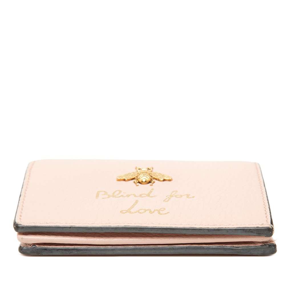 Gucci Calfskin Blind for Love Compact Wallet Pink Leather Very good - Inside View