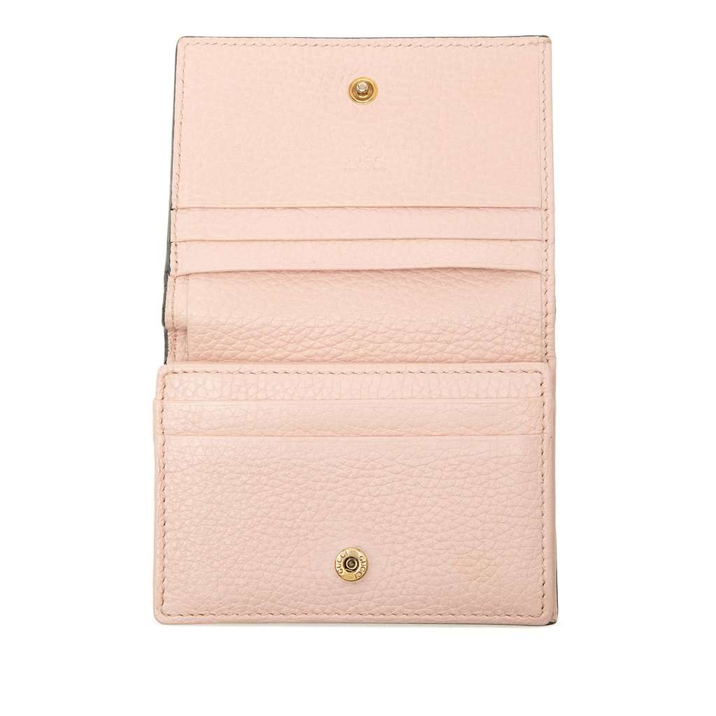 Gucci Calfskin Blind for Love Compact Wallet Pink Leather Very good - Model View