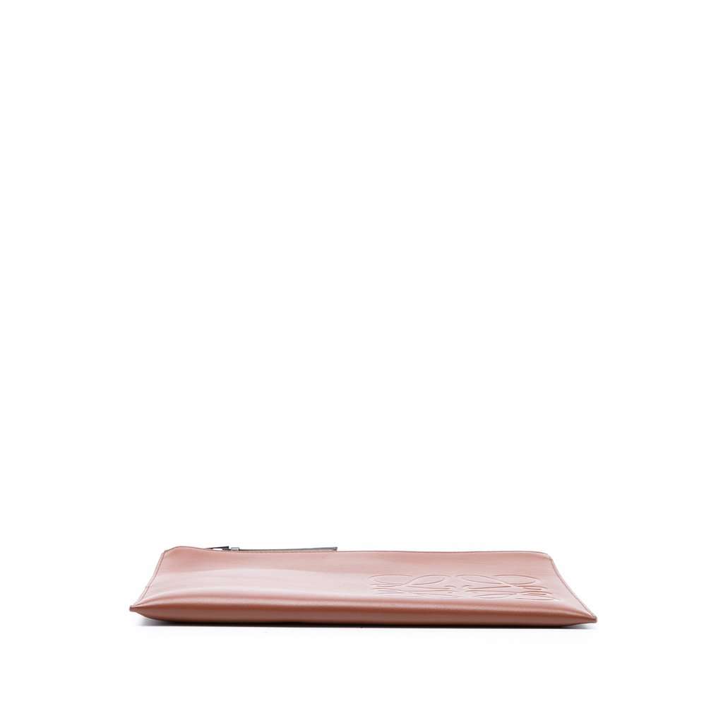 Loewe Leather Anagram Flat Pouch Brown Leather Very good condition - Inside View