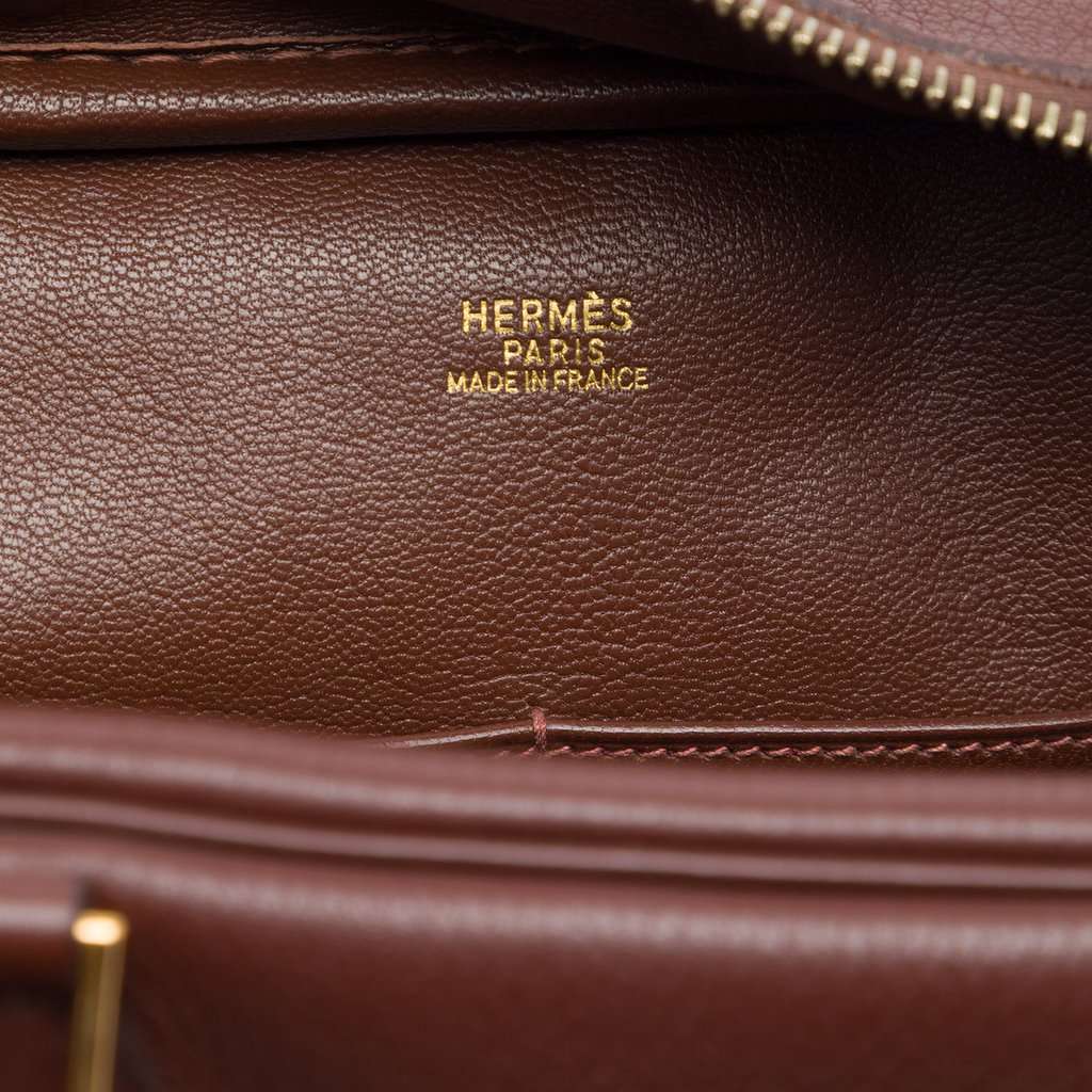 Hermès Fjord Plume 32 Red Leather Very good - Box View