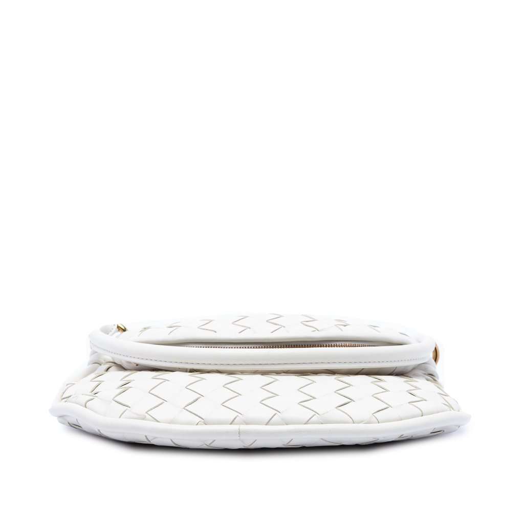 Bottega Veneta Small Nappa Intrecciato Gemelli Hobo White Leather Very good - Inside View