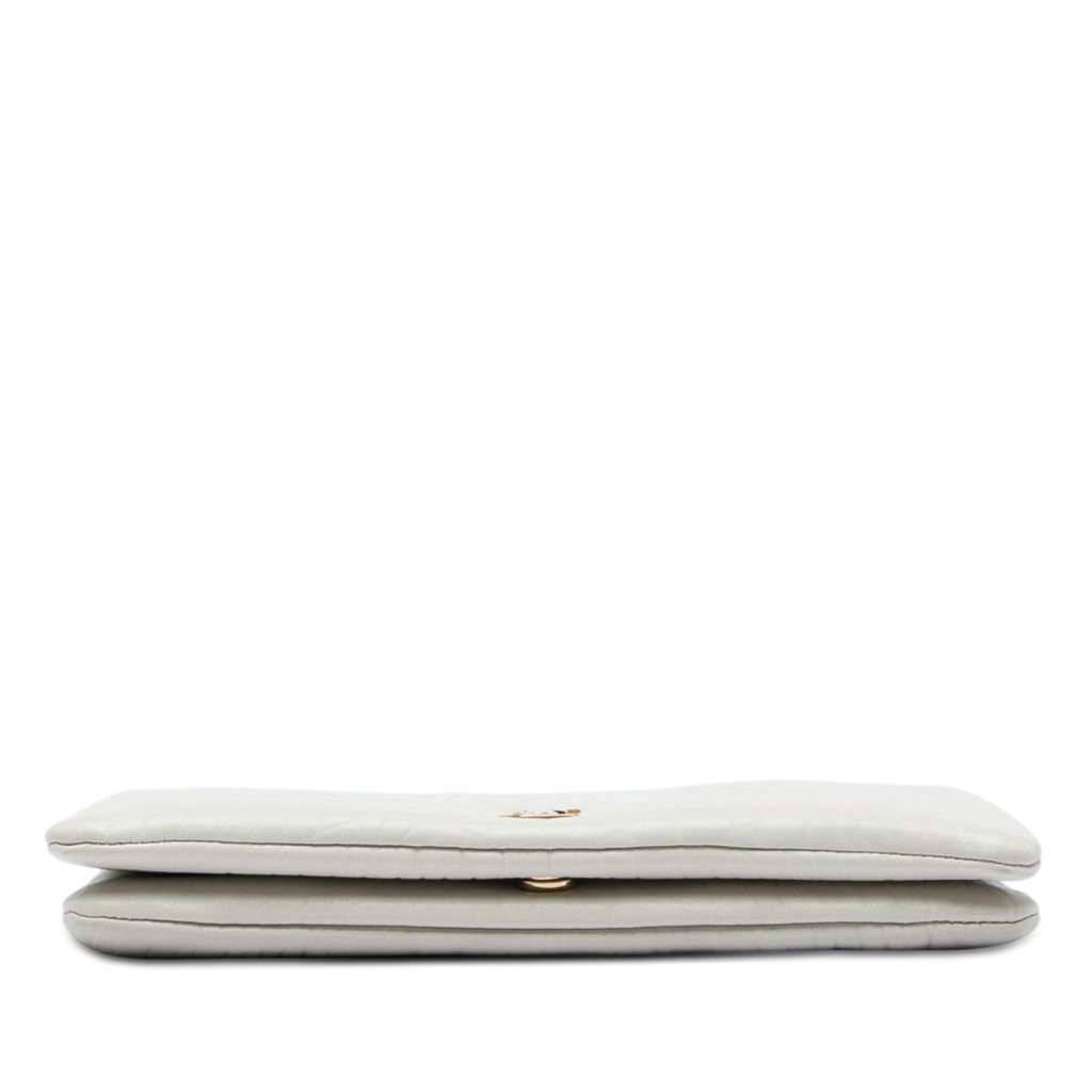 Saint Laurent Mini Grained Lambskin Calypso Shoulder Bag White Leather Very good - Inside View