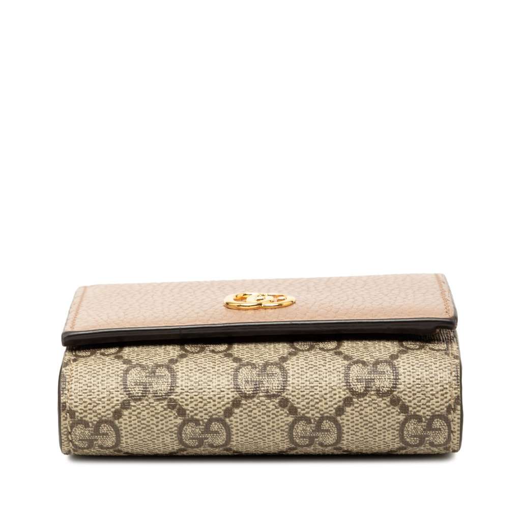 Gucci Bicolor GG Marmont Calfskin and GG Supreme Wallet Beige Very good - Inside View