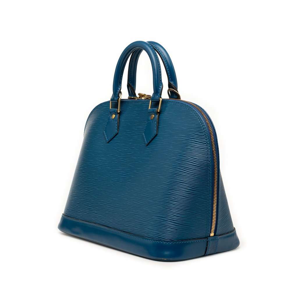 Louis Vuitton Epi Alma PM Blue Leather Very good condition - Back View