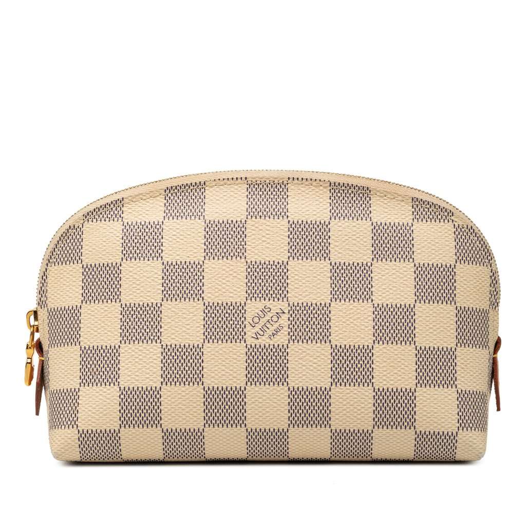 Louis Vuitton Damier Azur Cosmetic Pouch White Very good condition - Front View