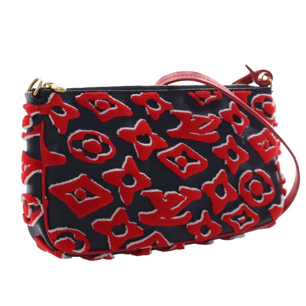 Louis Vuitton Urs Fischer Monogram Tuffetage Pochette Accessoires Red Very good condition - Back View