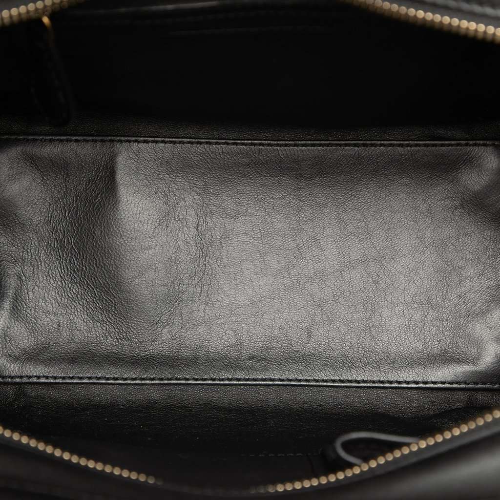 Celine Micro Smooth Calfskin Luggage Tote Black Leather Very good - Model View
