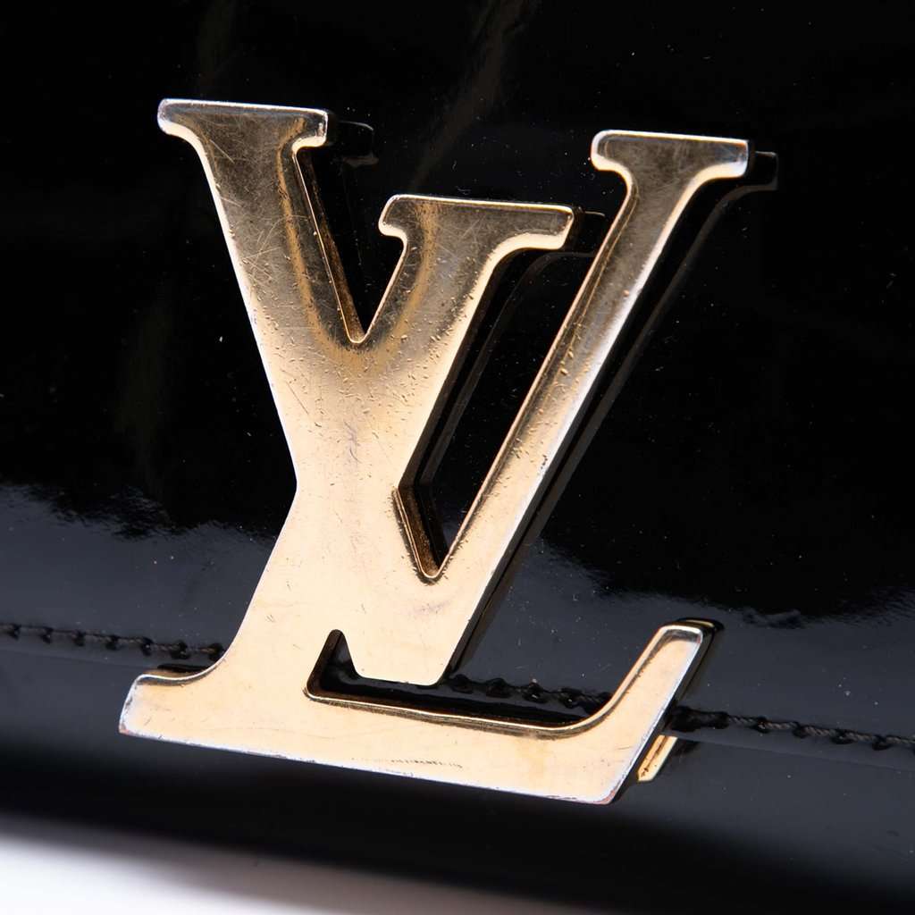 Louis Vuitton Vernis Louise Sliding Chain MM Black Leather Very good condition - Box View