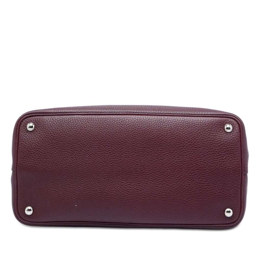 Prada Vitello Daino Double Handle Tote Red Leather Very good - Inside View