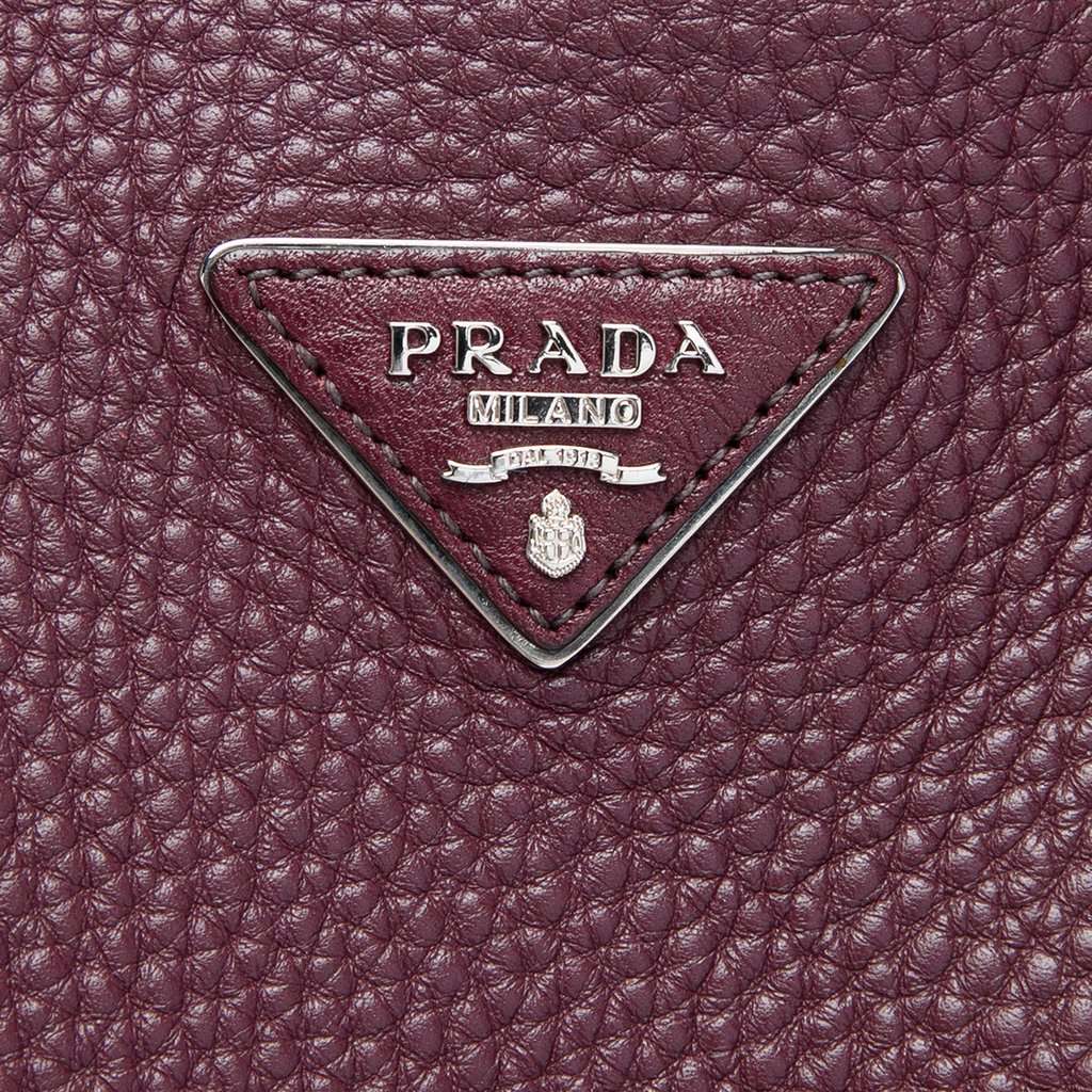 Prada Vitello Daino Double Handle Tote Red Leather Very good - Box View