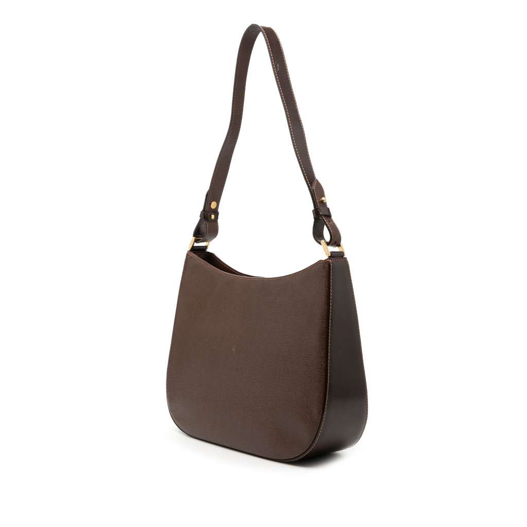 Burberry Leather Shoulder Bag Brown Leather Very good - Back View