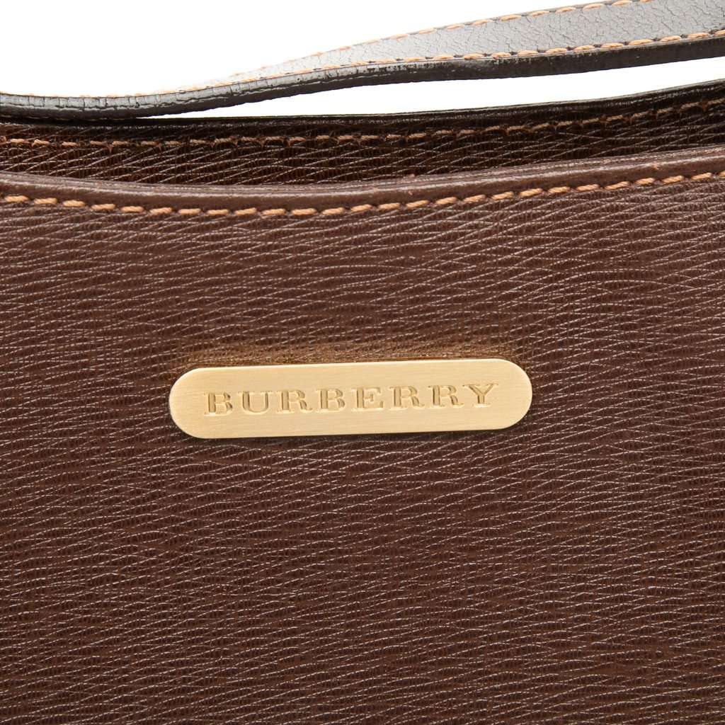 Burberry Leather Shoulder Bag Brown Leather Very good - Box View